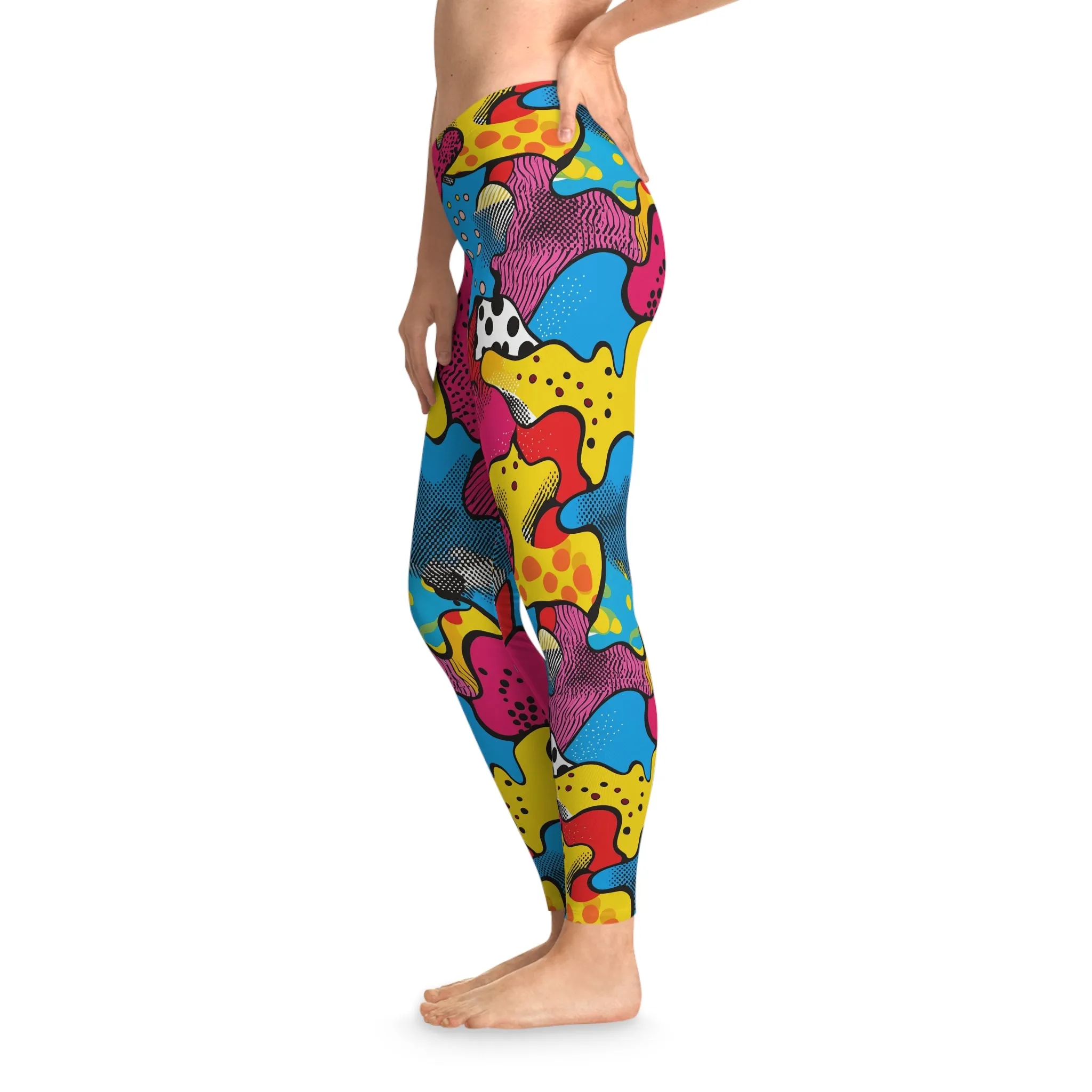 Electric Eclectic Stretchy Leggings for Active Lifestyle & Everyday Comfort