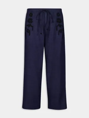 Embroidered Sesame Trousers