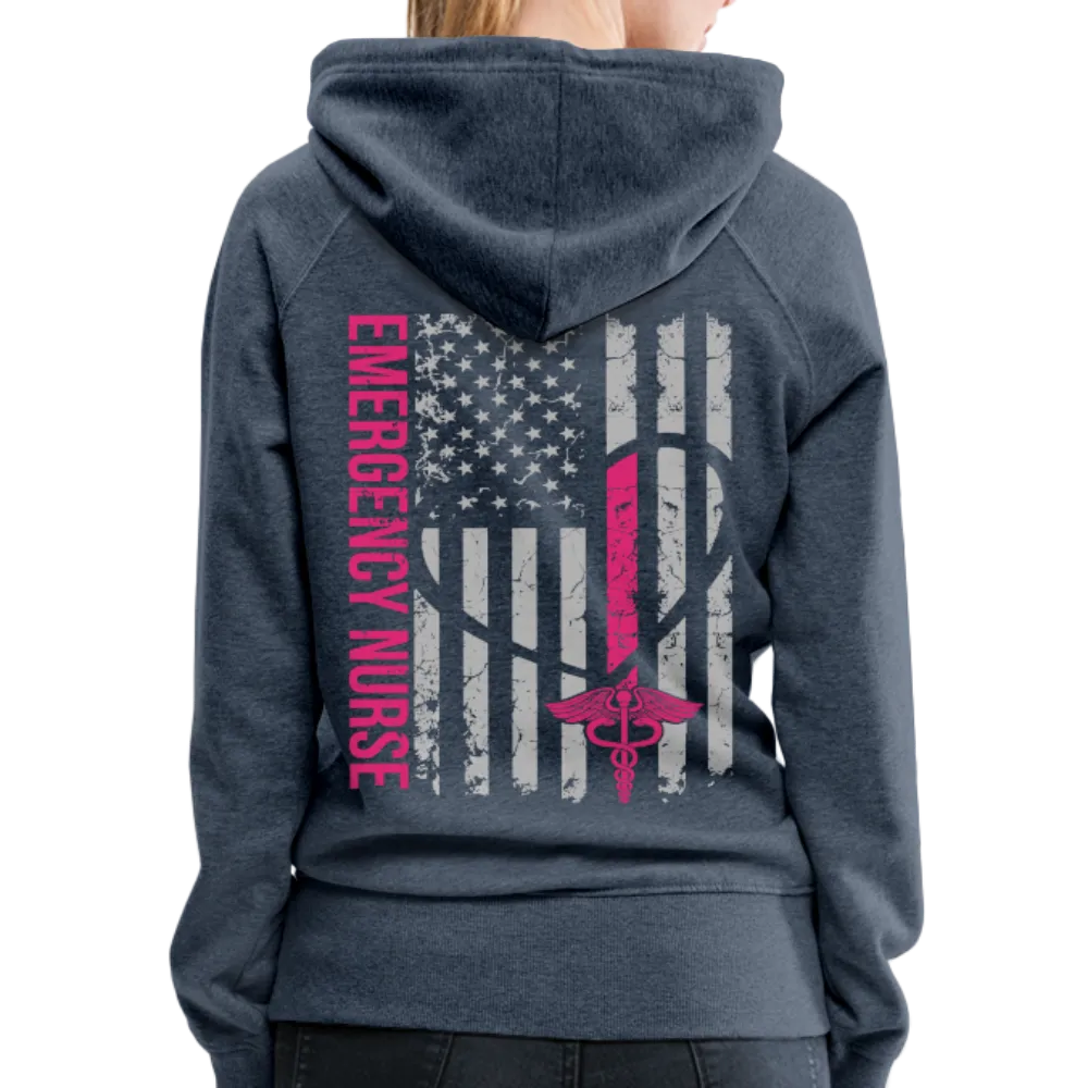 Emergency Nurse Flag Women’s Premium Hoodie (CK1823)