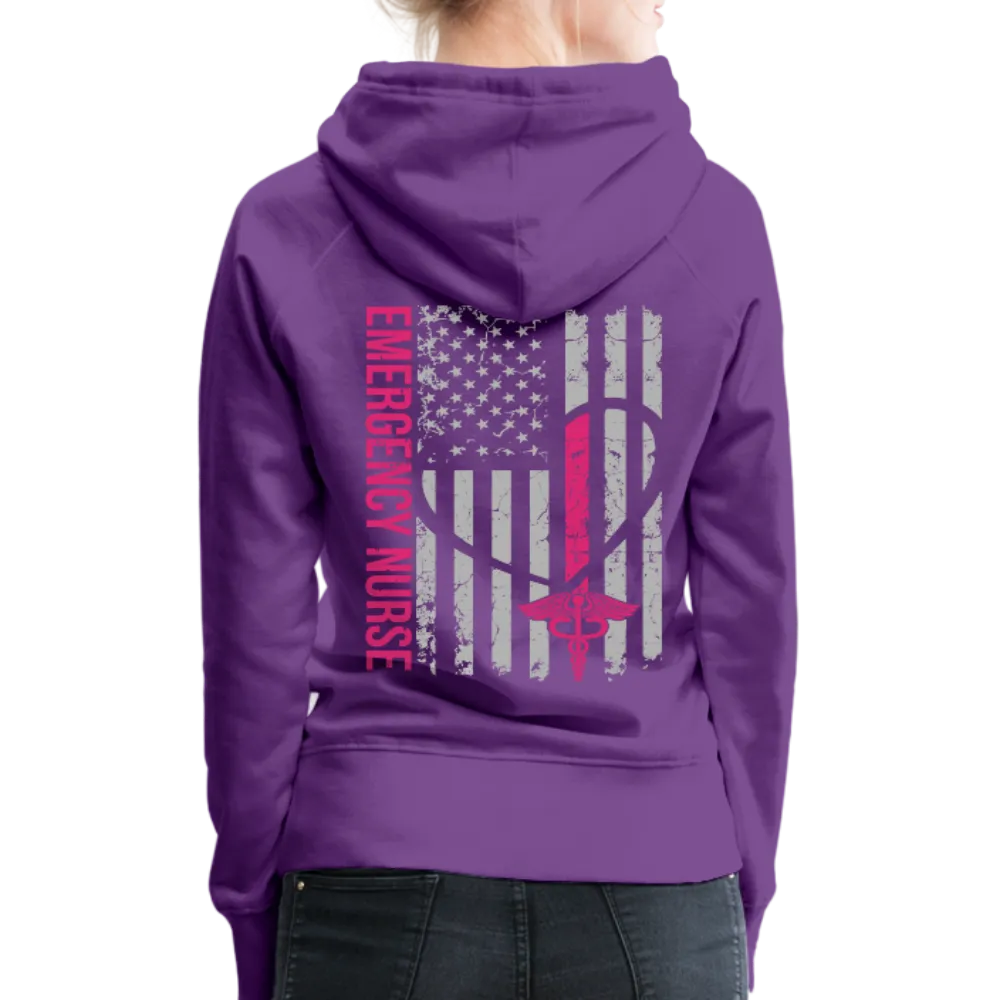 Emergency Nurse Flag Women’s Premium Hoodie (CK1823)