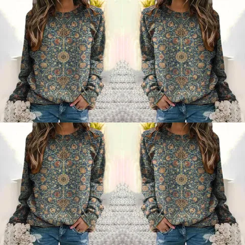 Eva janssen - elegant sweater with floral pattern