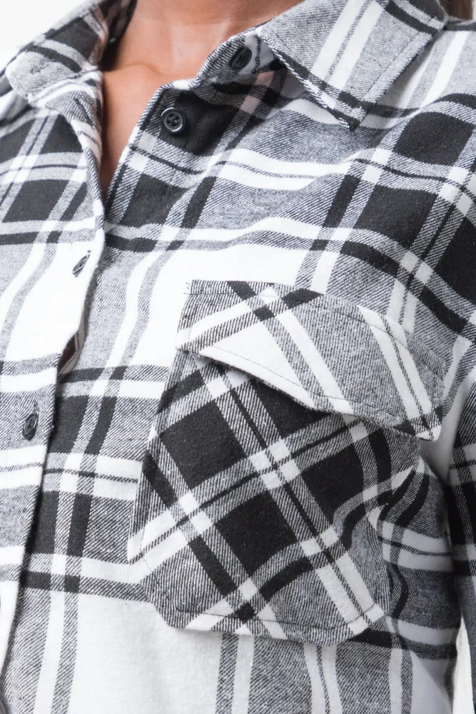 Flannel Check Shirt Black
