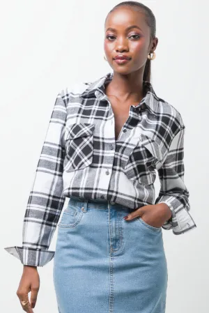Flannel Check Shirt Black