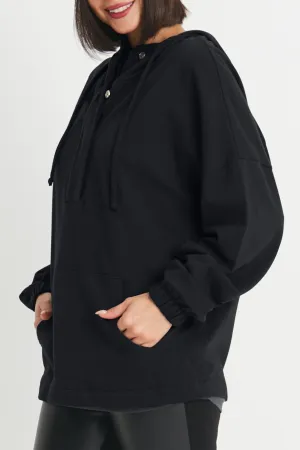 French Terry Pouch Pocket Sweat Hoodie