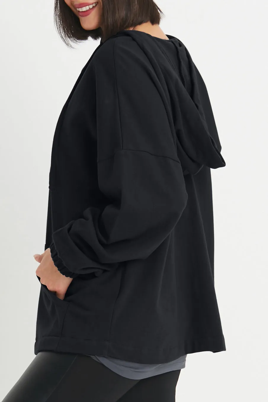 French Terry Pouch Pocket Sweat Hoodie