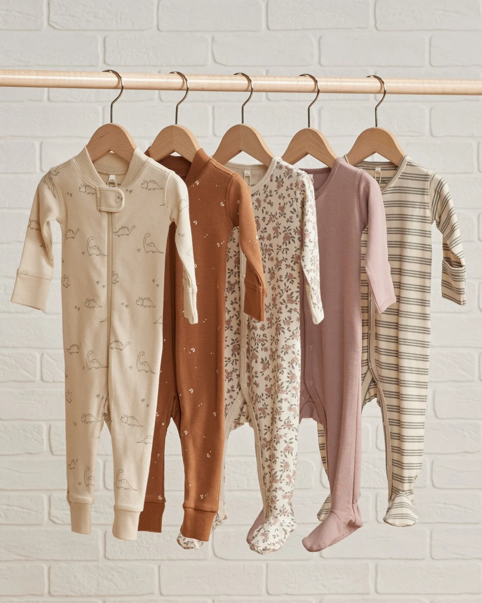 Full Snap Footie || Basil Stripe