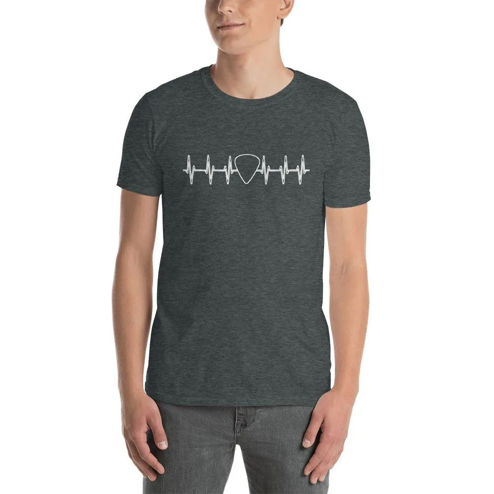 Funny Guitar T-Shirt "Guitarist Pulse" by Axe Dr. Apparel