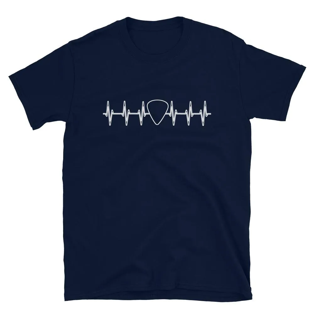Funny Guitar T-Shirt "Guitarist Pulse" by Axe Dr. Apparel