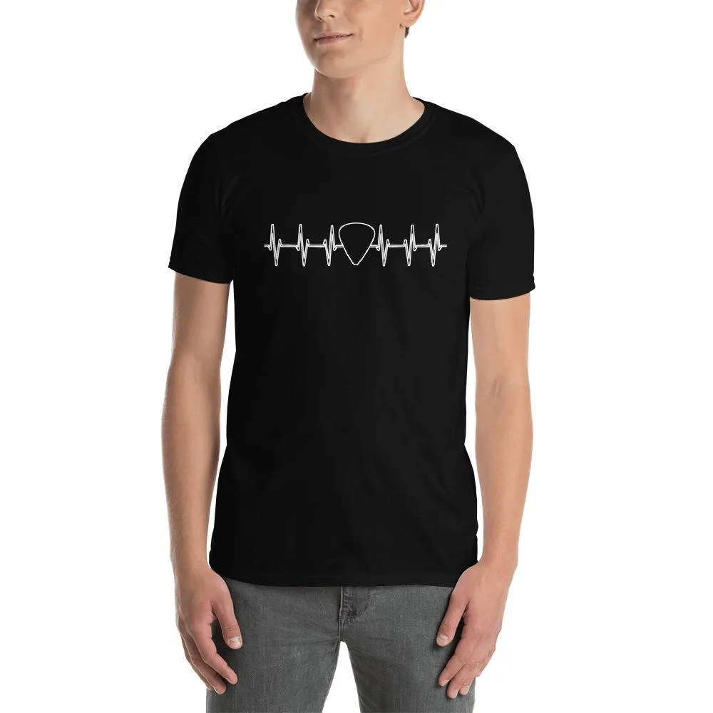 Funny Guitar T-Shirt "Guitarist Pulse" by Axe Dr. Apparel