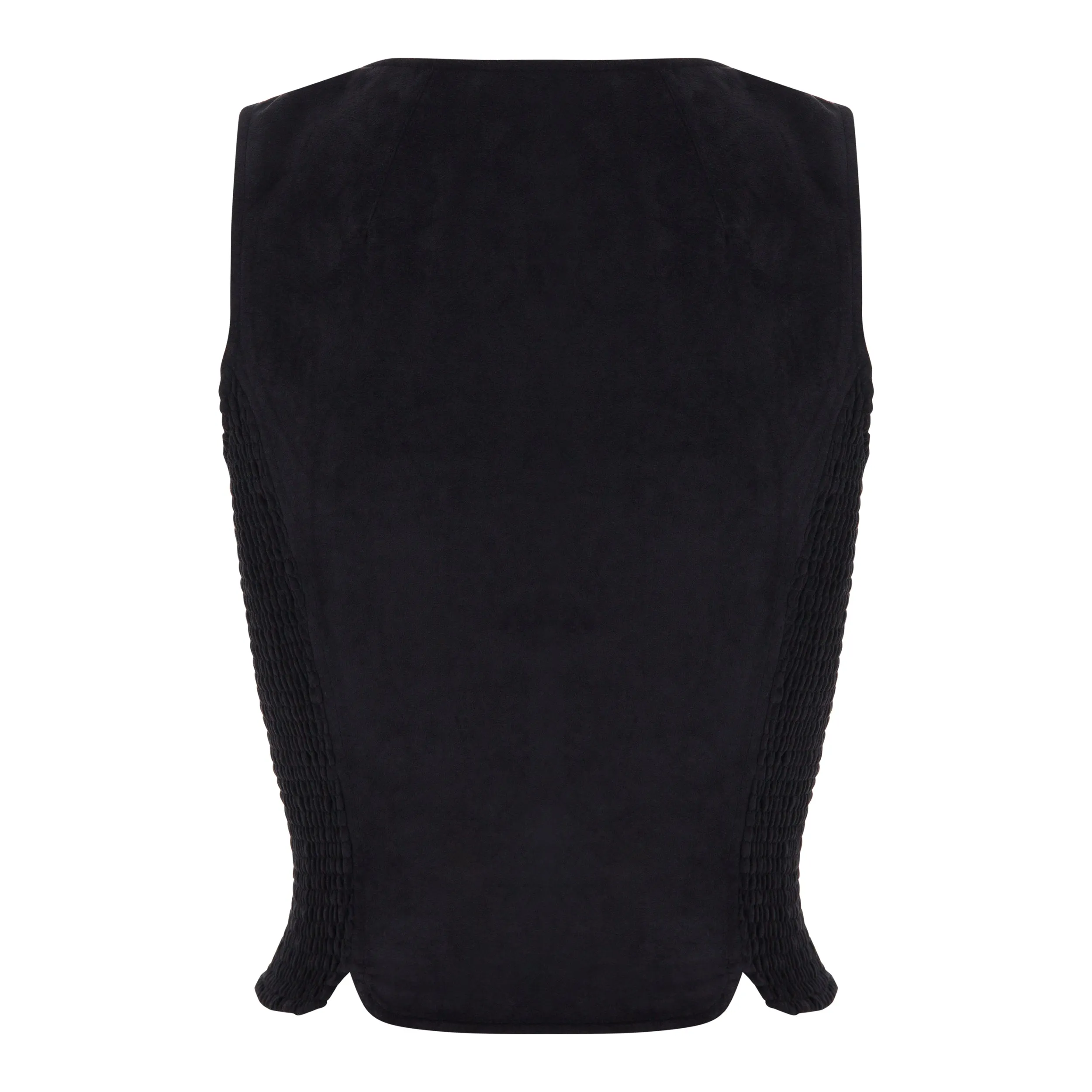 Gathered-Detail Vest in Ultrasuede  (Try-on)