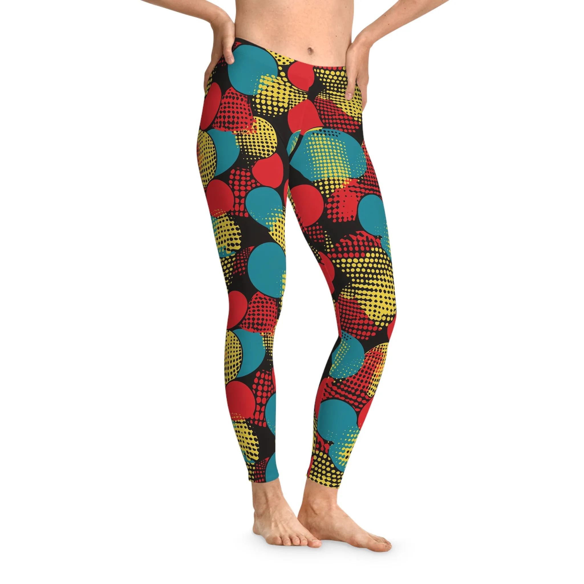 Geometric Hype Stretchy Leggings for Active Lifestyle & Everyday Comfort