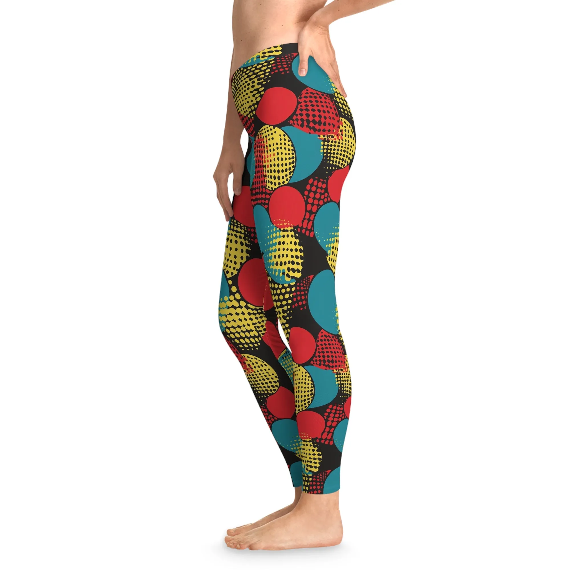 Geometric Hype Stretchy Leggings for Active Lifestyle & Everyday Comfort