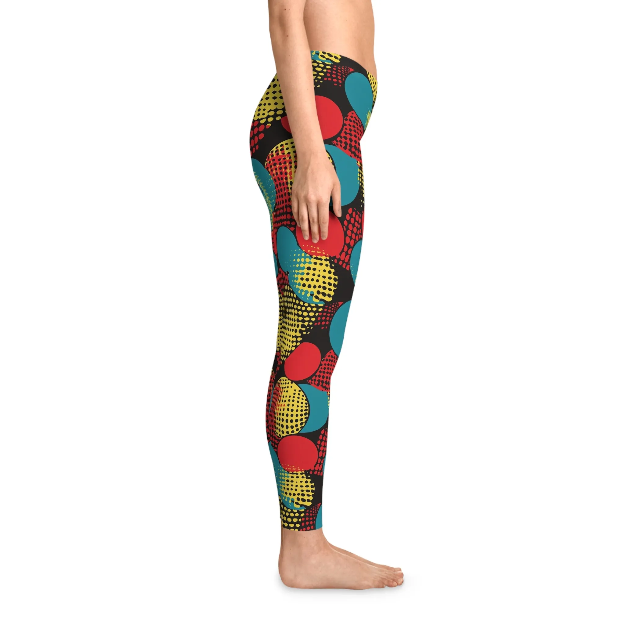 Geometric Hype Stretchy Leggings for Active Lifestyle & Everyday Comfort