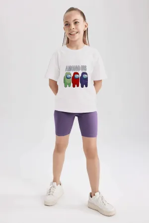 Girls T-shirt and Short legging set