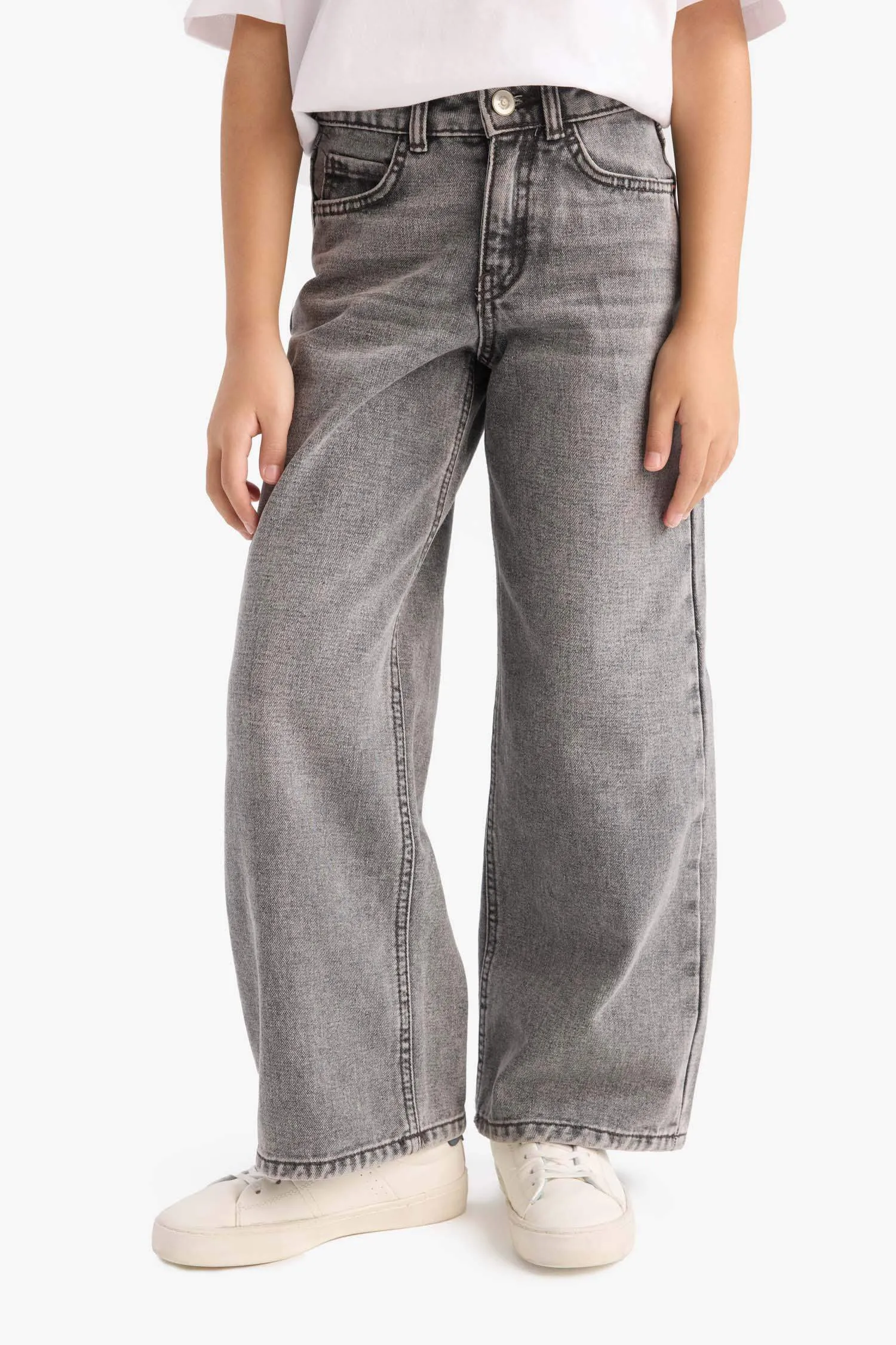 Girls Wide Legs Jean Pants
