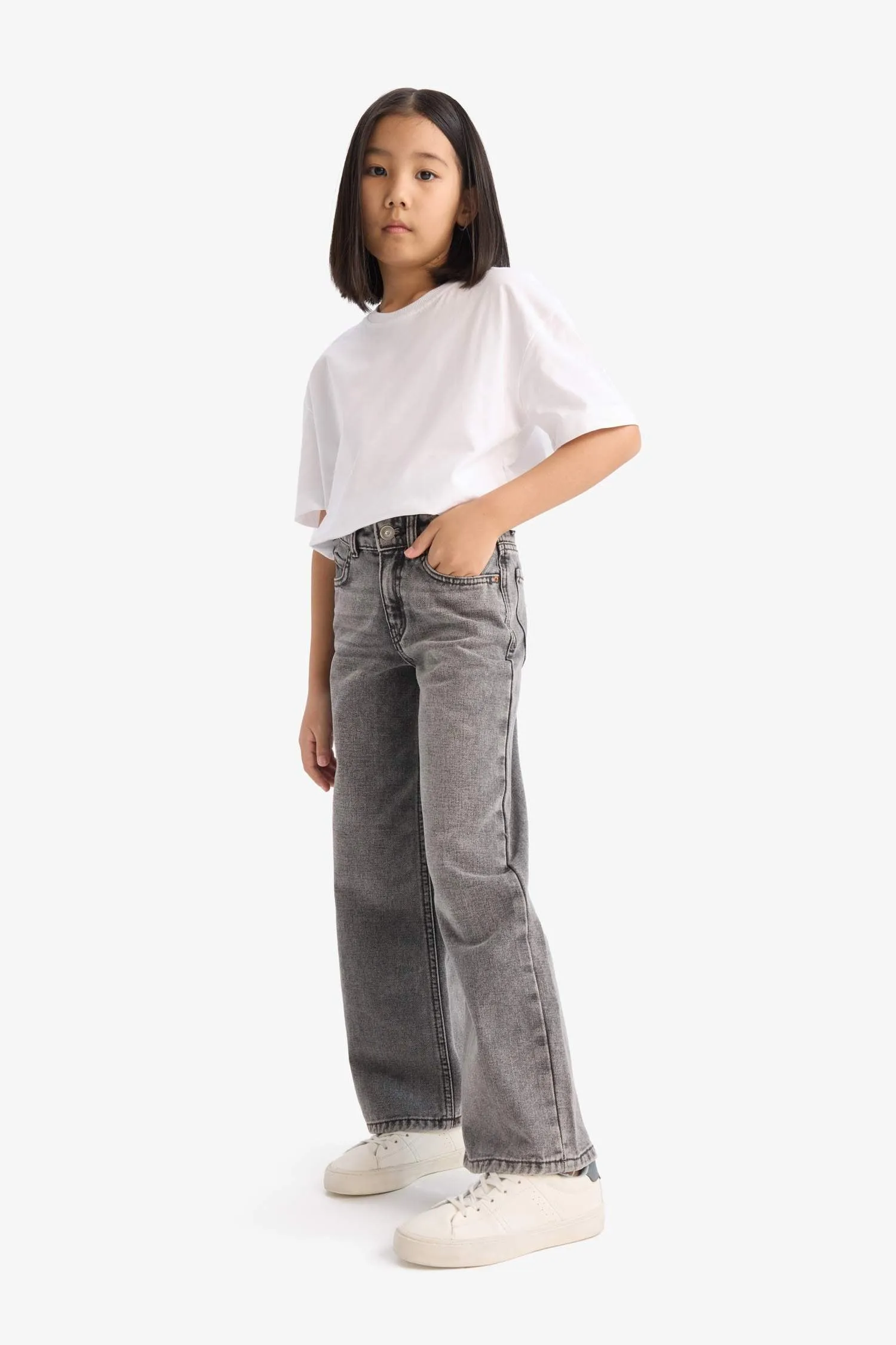 Girls Wide Legs Jean Pants