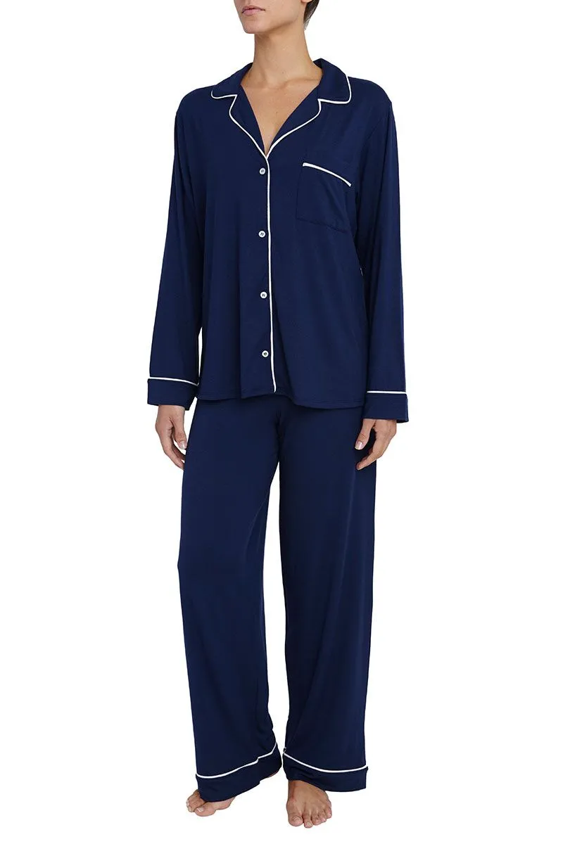Gisele Navy/Ivory Long Sleeve Pant Set