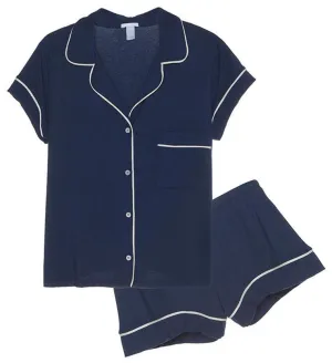 Gisele Navy/Ivory Shortie PJ Set