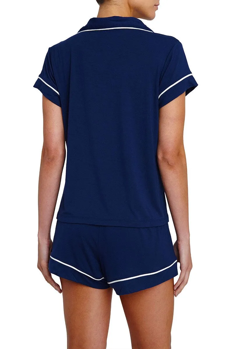 Gisele Navy/Ivory Shortie PJ Set