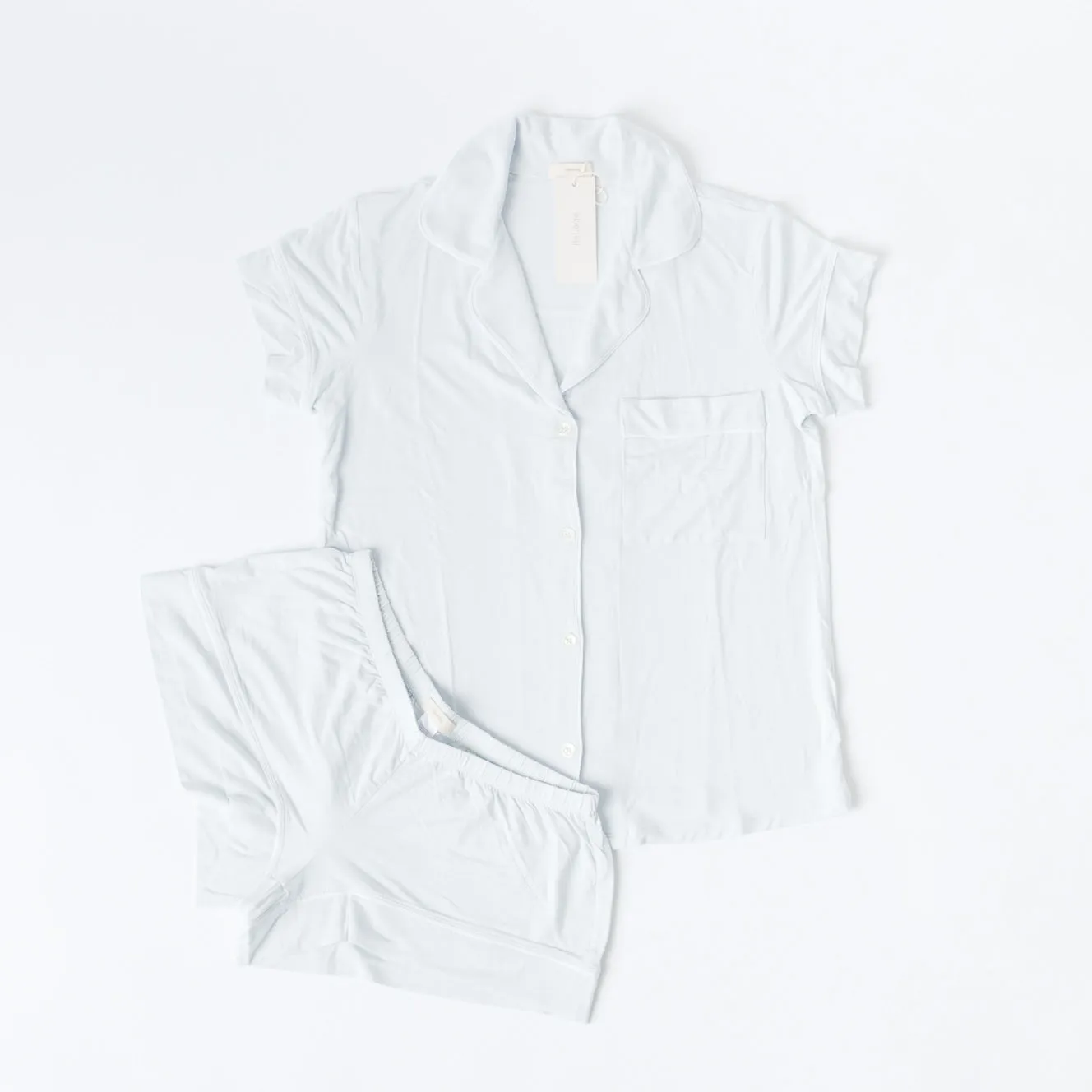 Gisele Water Blue Short Sleeve Shorts Set