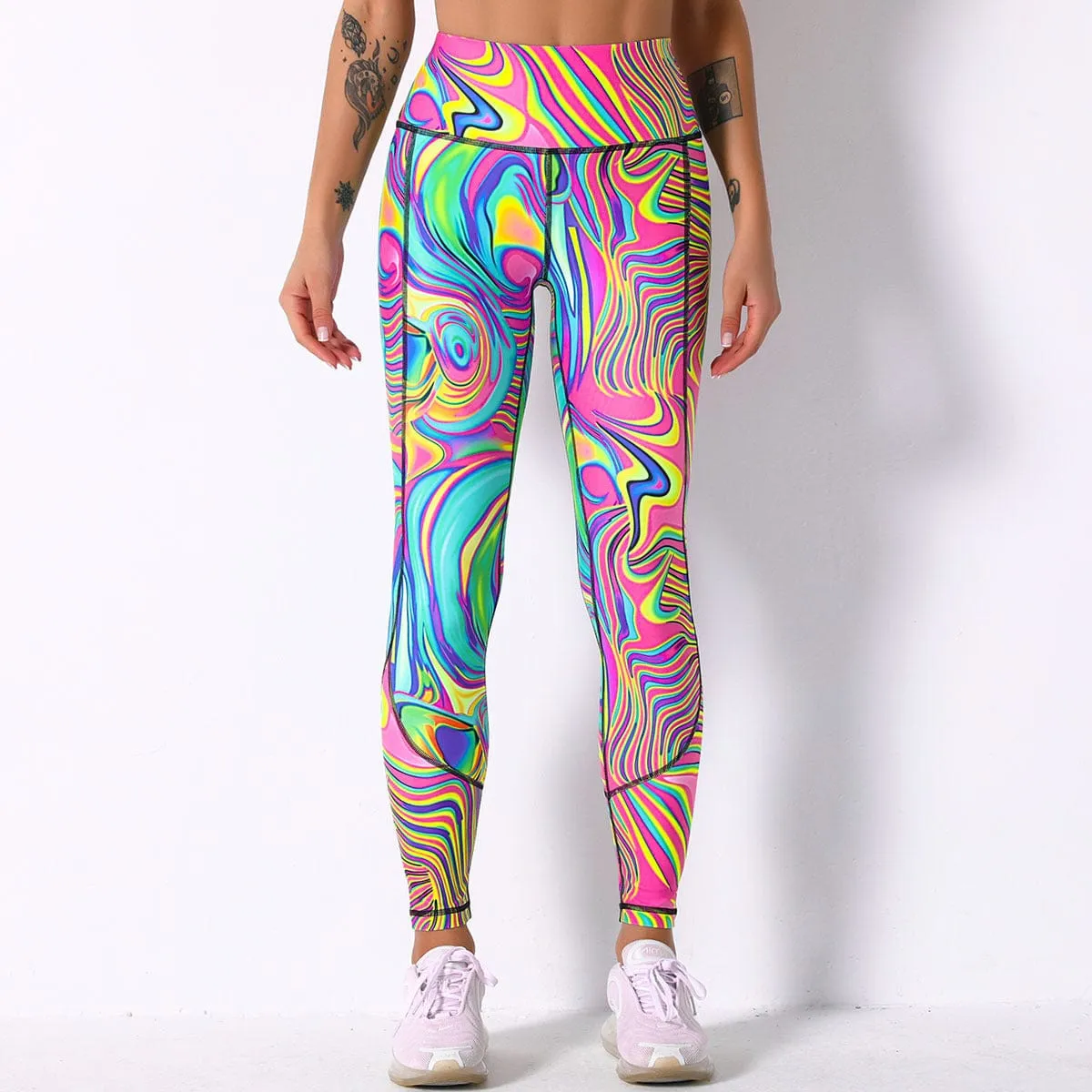 Glo Print Design Leggings