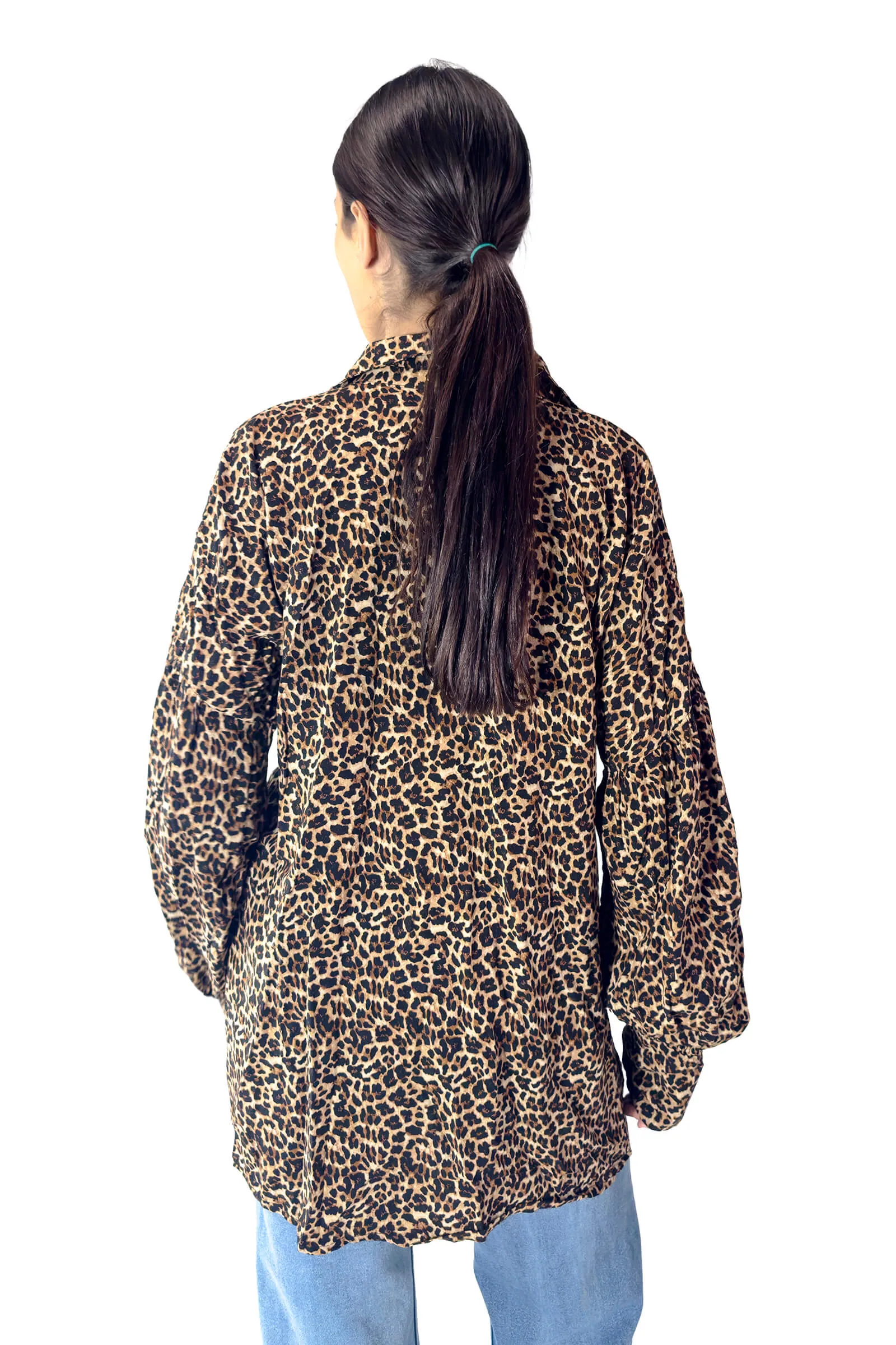 Golden Leopard Oversized Shirt