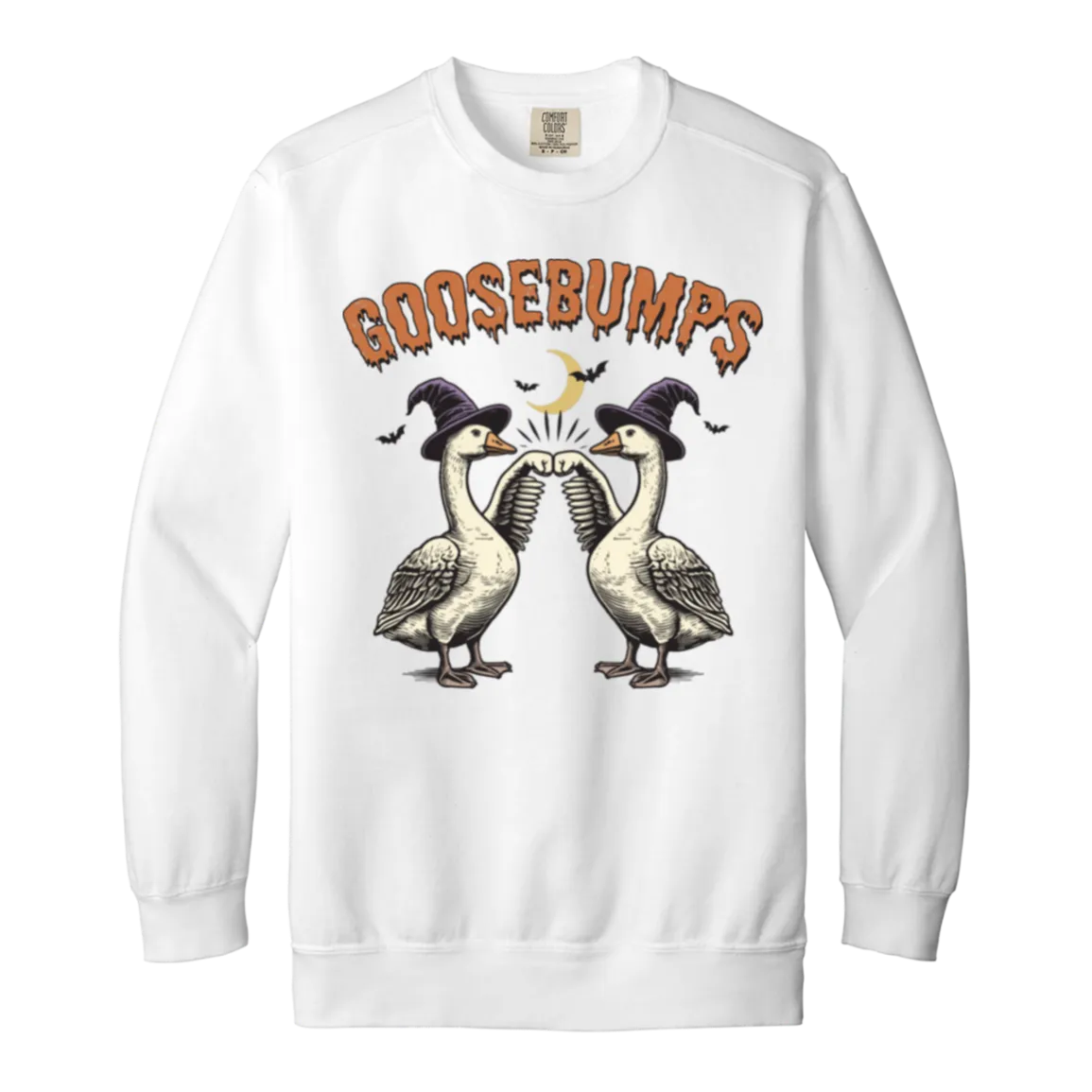 Goosebumps Halloween Sweatshirt – Spooky Goose Comfort Colors Pullover