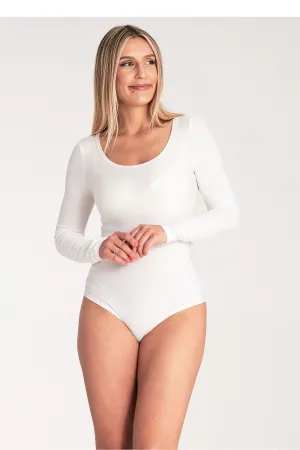 Grace Contour – Soft Scoop Bodysuit with Long Sleeves