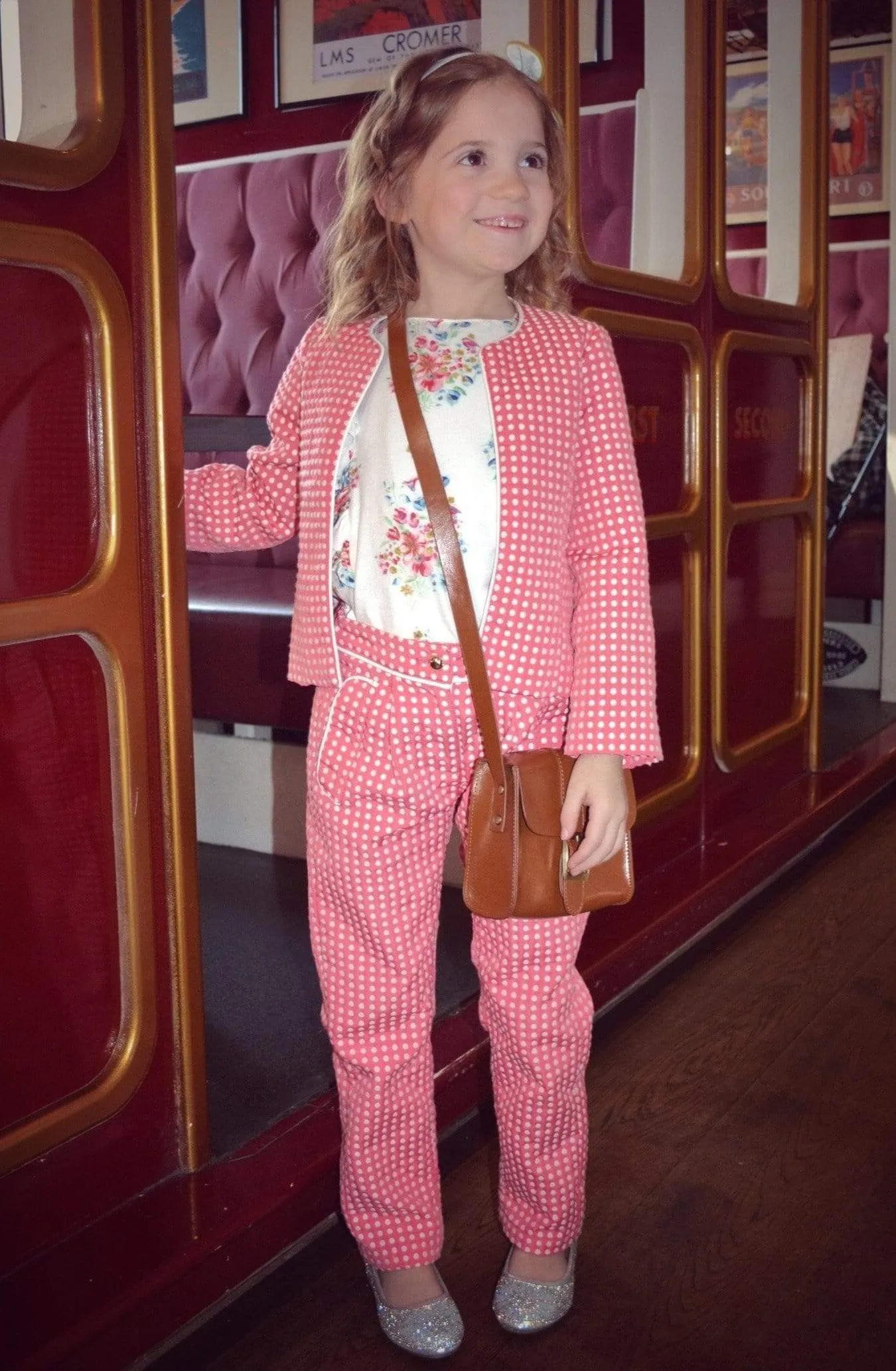 Grace: Fuchsia spot trouser