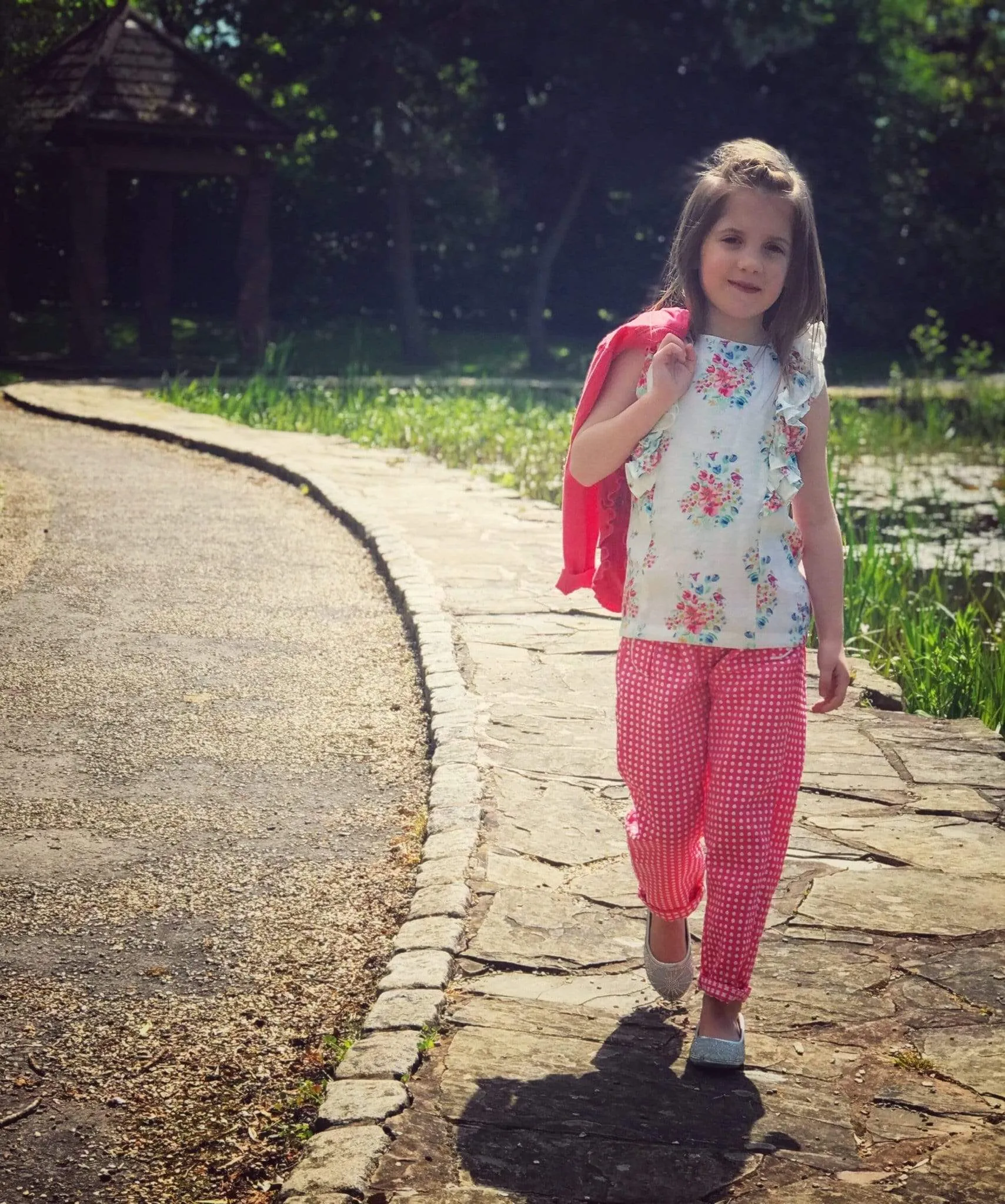 Grace: Fuchsia spot trouser