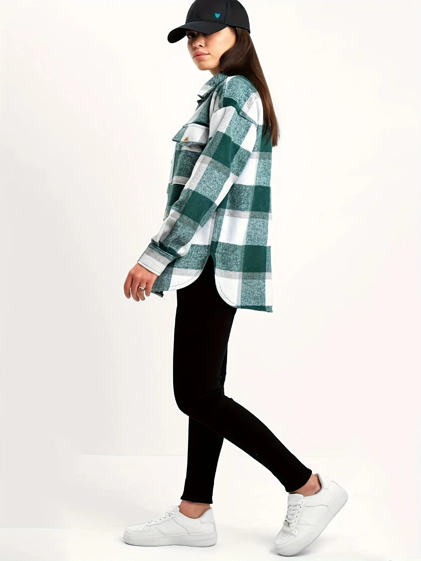 Green Flannel Relaxed Shirt