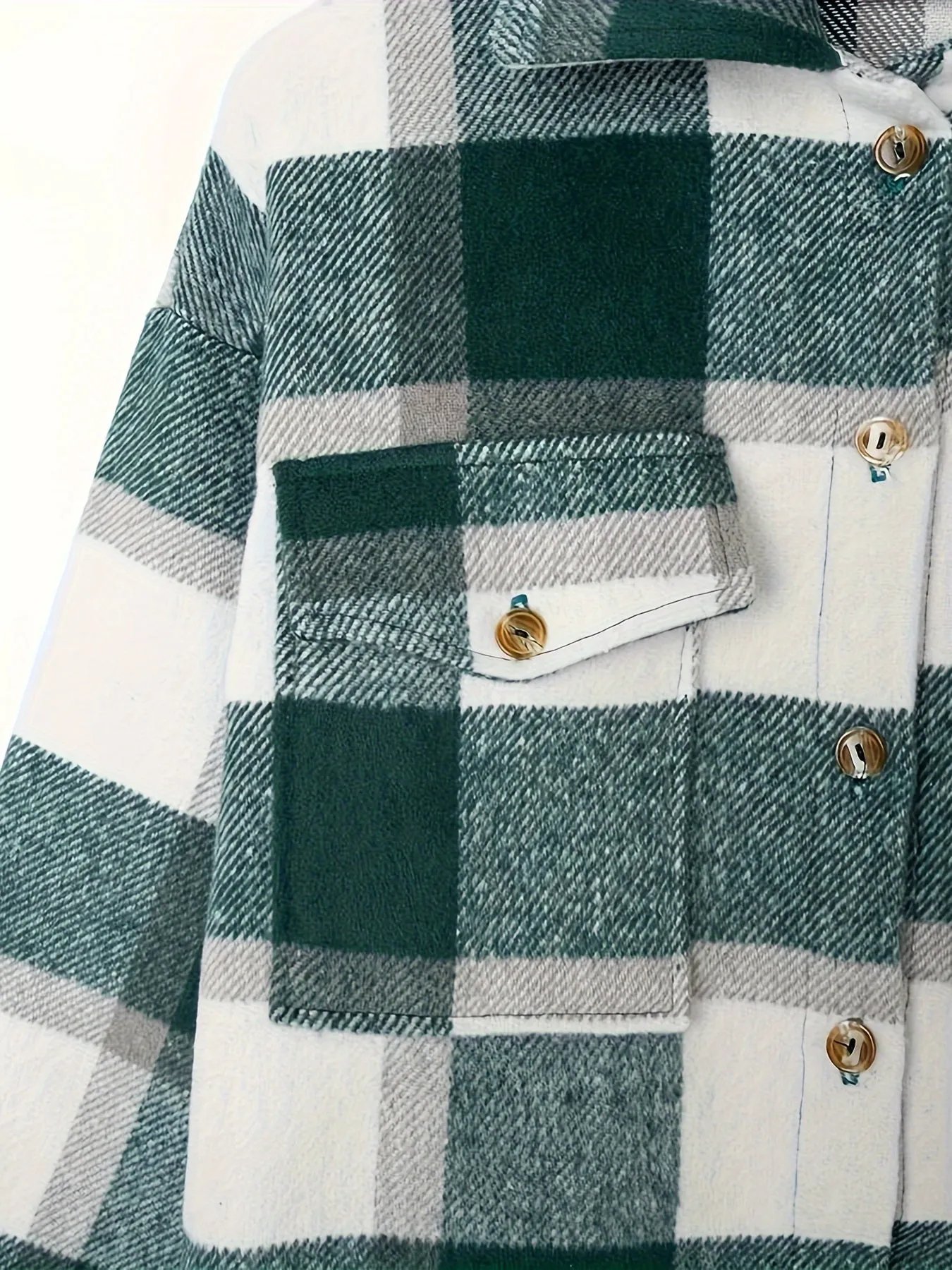 Green Flannel Relaxed Shirt