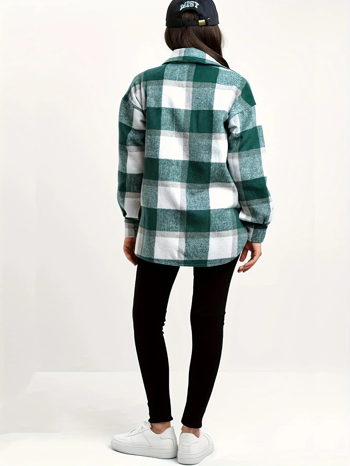 Green Flannel Relaxed Shirt