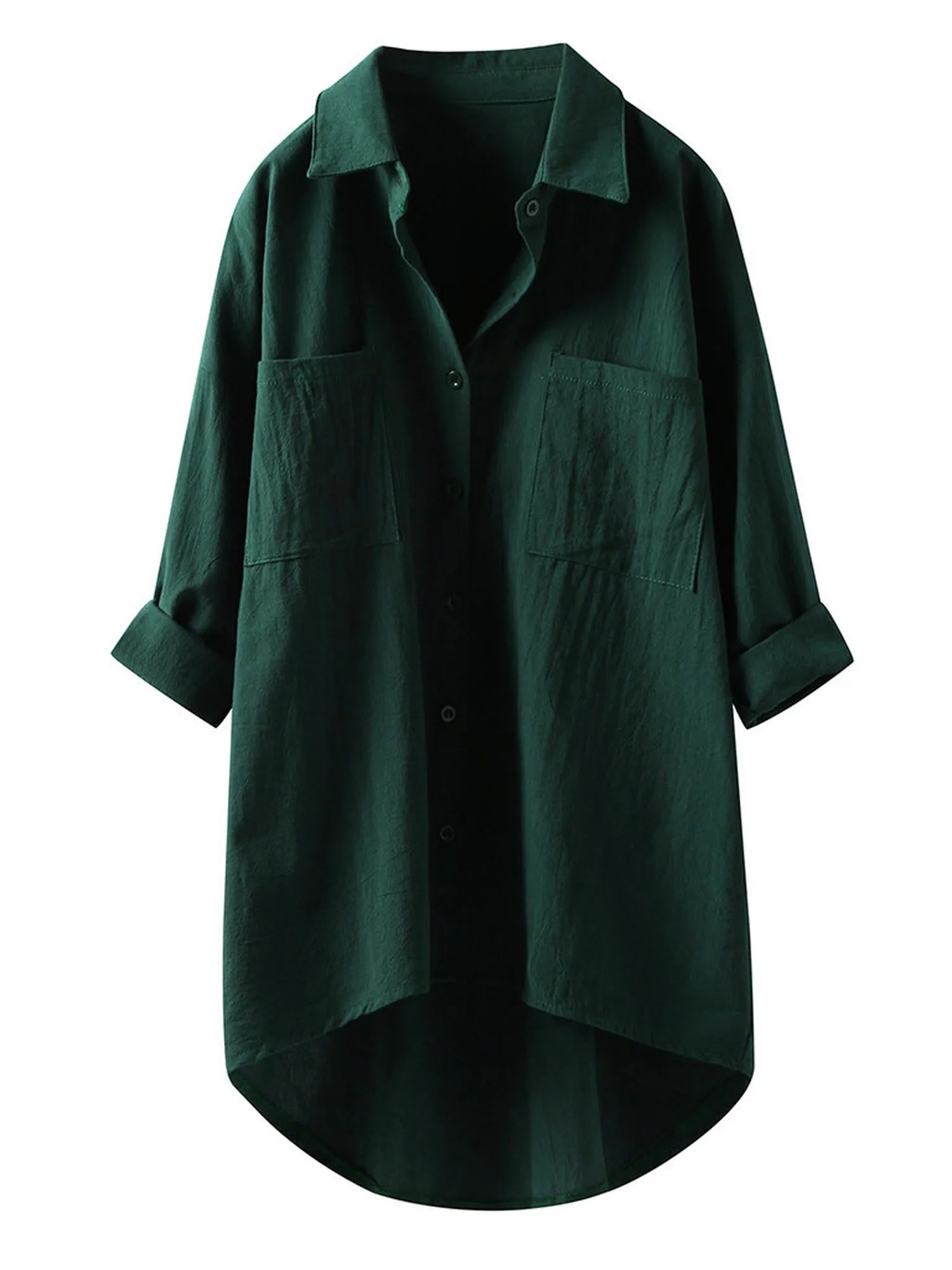 Green Oversized Longline Shirt