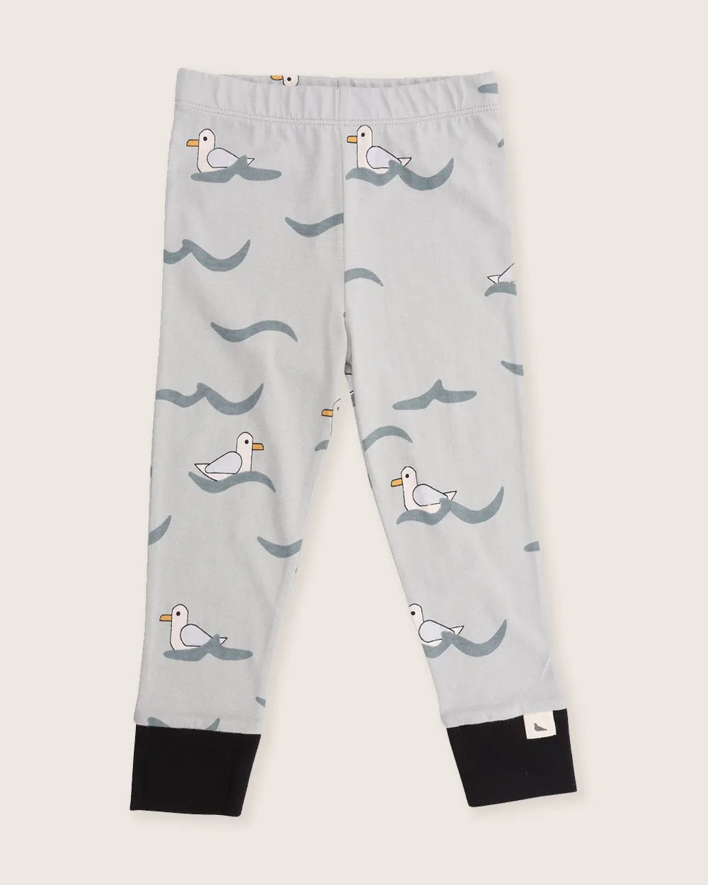 Grey Seagull Print Leggings