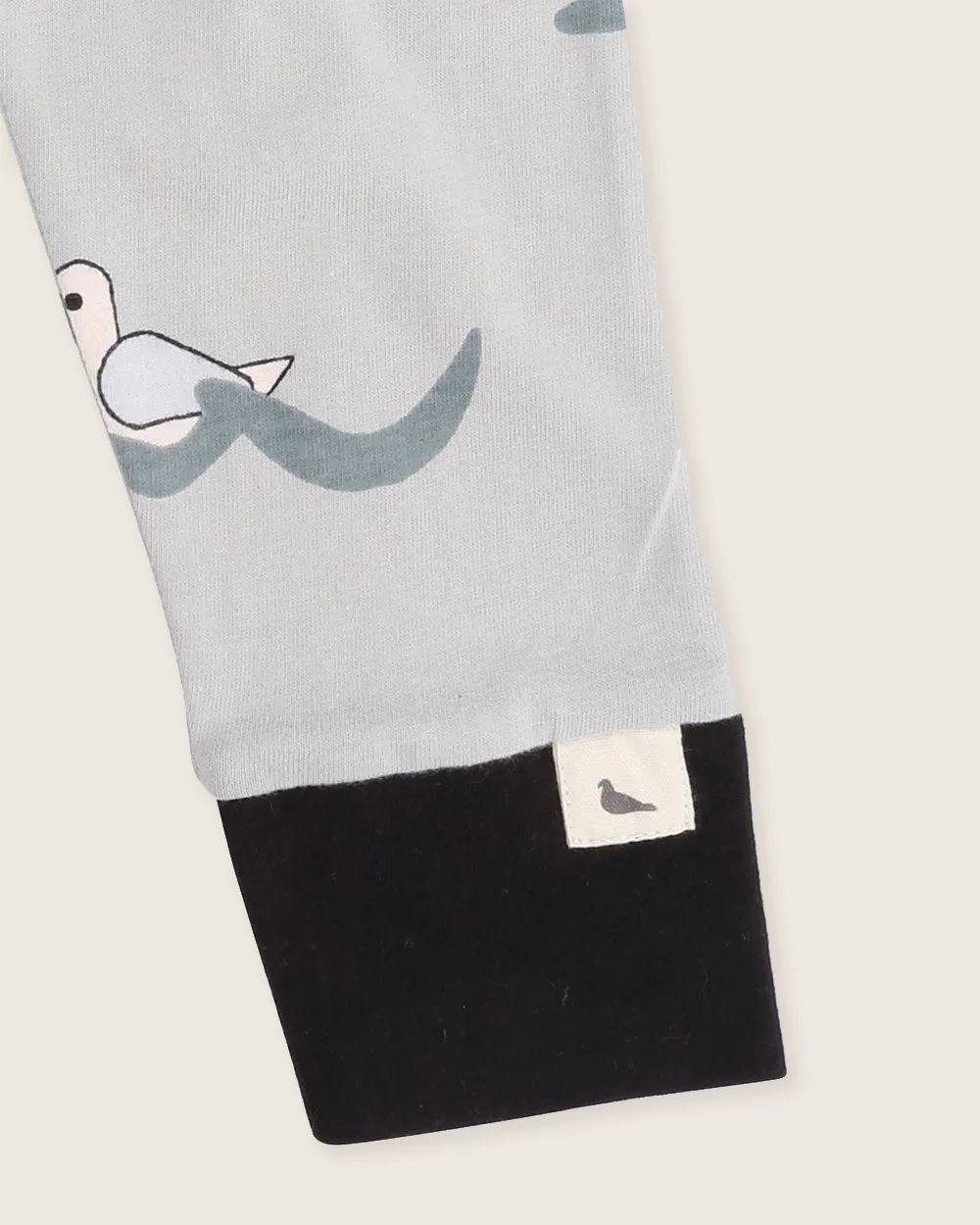 Grey Seagull Print Leggings