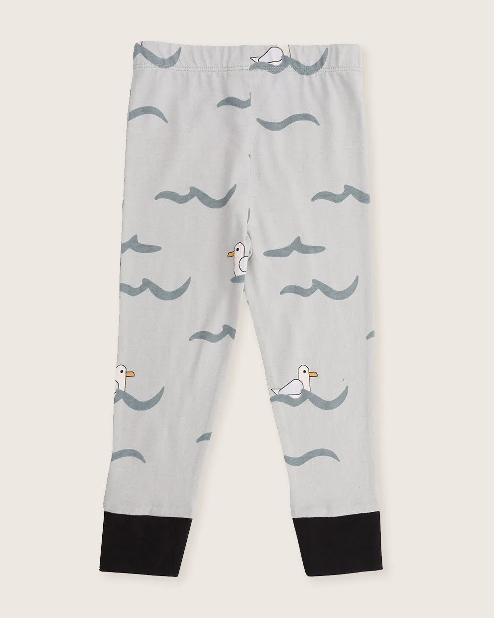 Grey Seagull Print Leggings