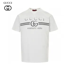 Gucci White T-Shirt with Firenze 1921 Logo