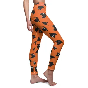 Halloween Ghost Womens Leggings Yoga Stretch Pants - Saiko Studio