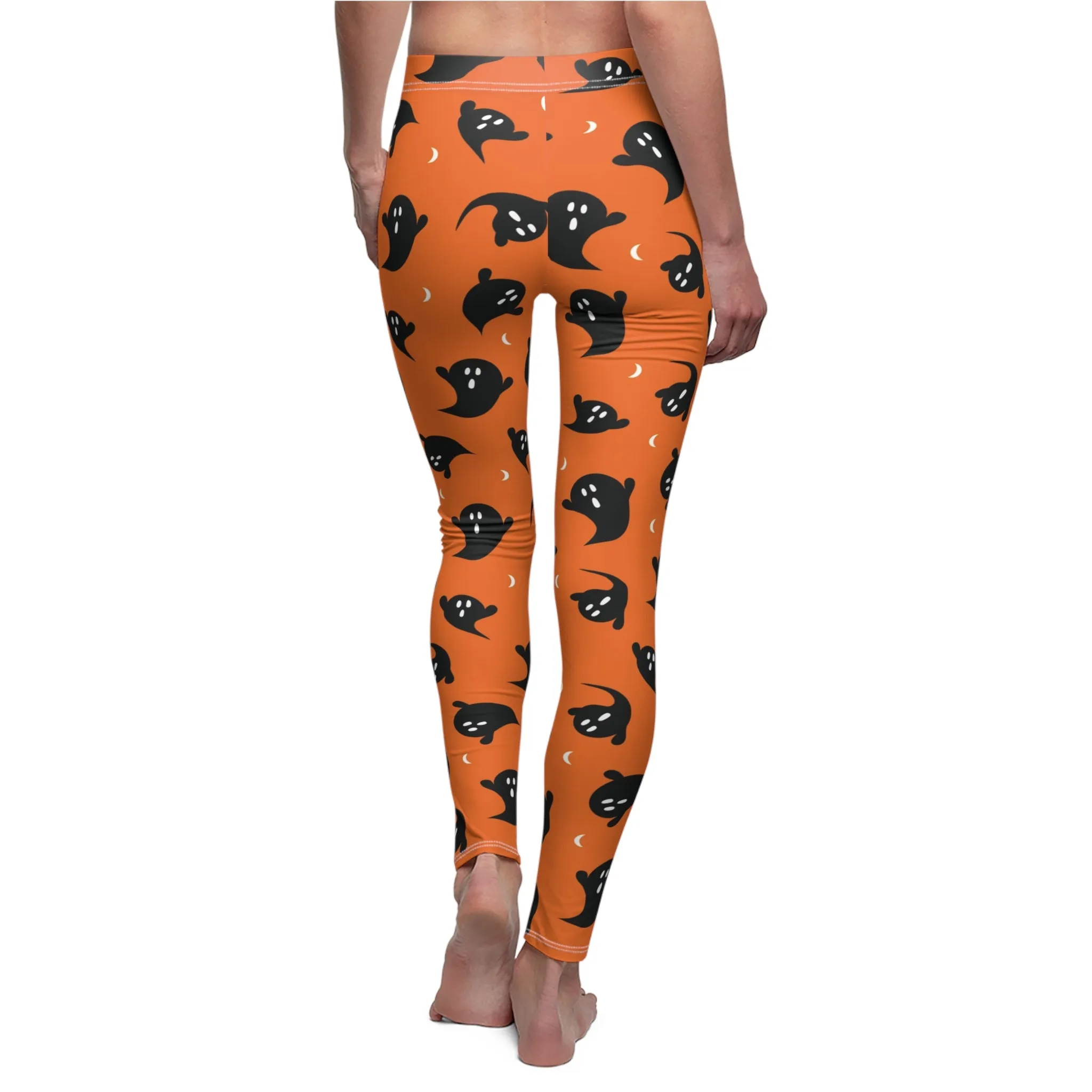 Halloween Ghost Womens Leggings Yoga Stretch Pants - Saiko Studio
