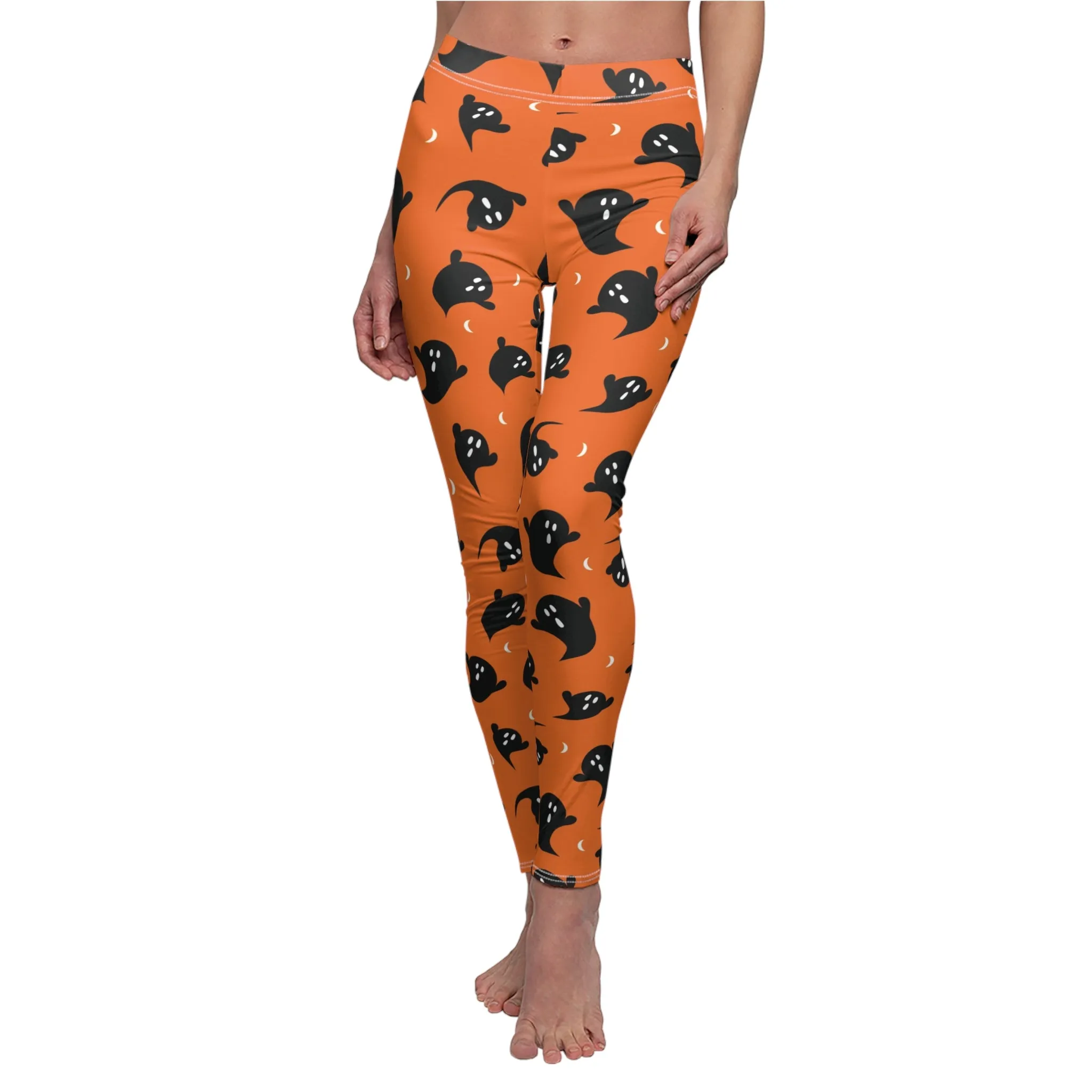 Halloween Ghost Womens Leggings Yoga Stretch Pants - Saiko Studio