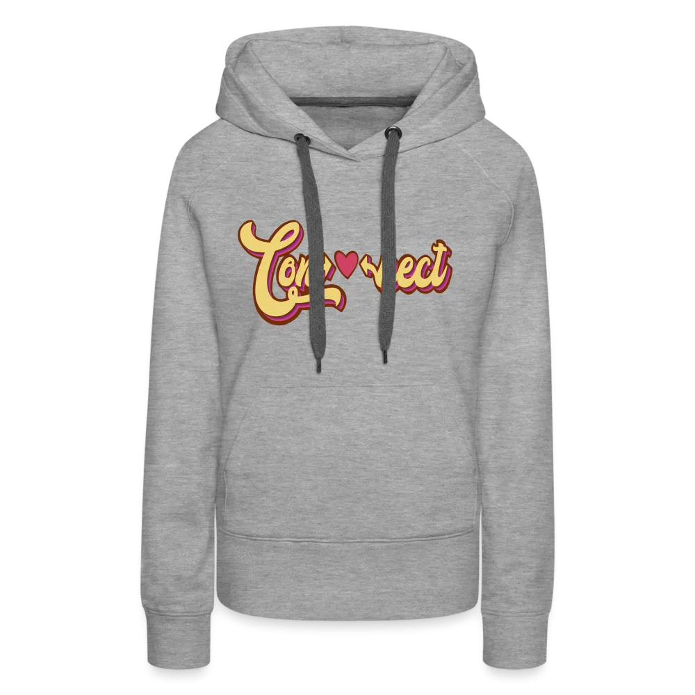 Heartfelt Connection Grey Women’s Hoodie