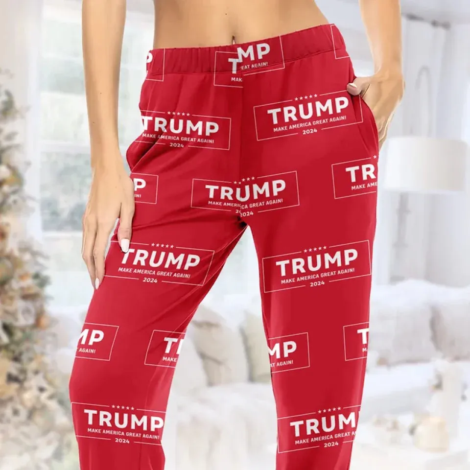 Here’s To A Future We Can All Believe In - US Elections Pajama Pants - Gift For Conservative Supporters