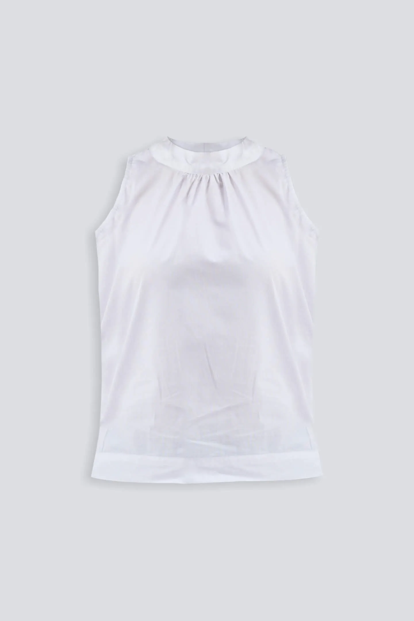 High Neck Top with Gathers