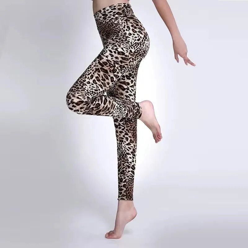 High Waist Animal Printed Leggings Soft Stretchy Women Sexy Leopard Print Pencil Pants Sport Fitness Yoga Leggings