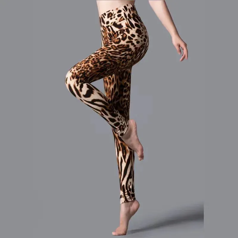 High Waist Animal Printed Leggings Soft Stretchy Women Sexy Leopard Print Pencil Pants Sport Fitness Yoga Leggings