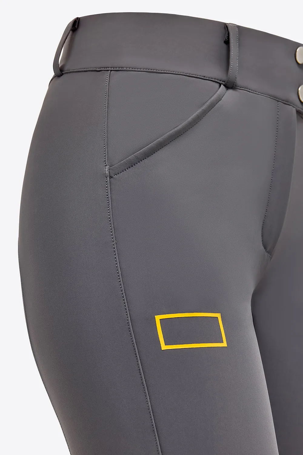 High Waist Full Grip Riding Breeches - Grey
