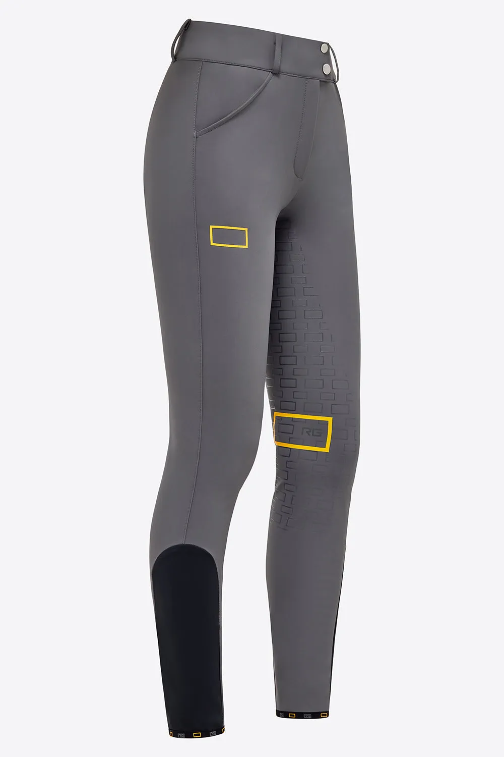 High Waist Full Grip Riding Breeches - Grey