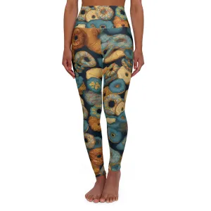 High Waisted Leggings - Astrid Vrksasana Anime Donuts