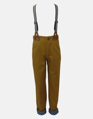 Hillman : Caramel trousers & braces